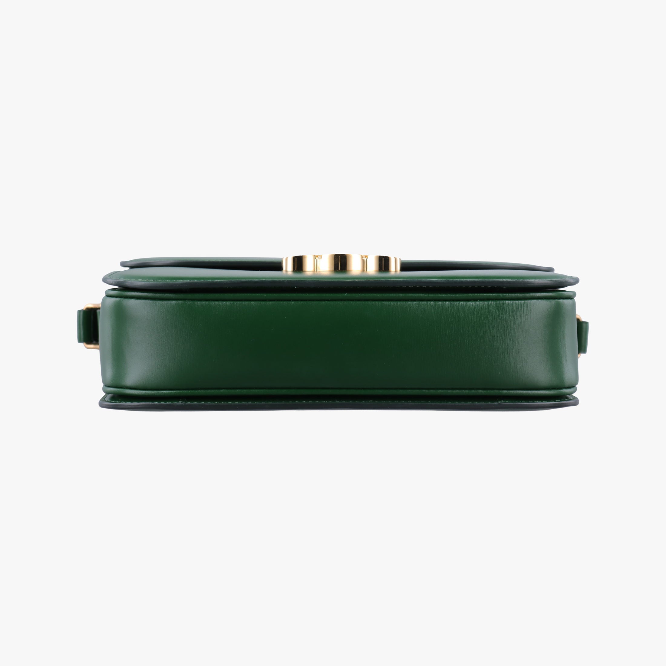 Pre-owned Celine Triomphe Green Leather  shoulderbag | stylenewstar