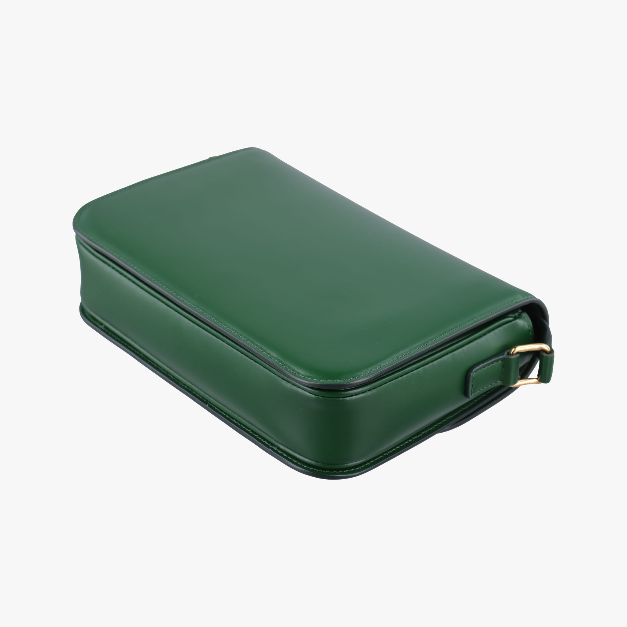 Pre-owned Celine Triomphe Green Leather  shoulderbag | stylenewstar