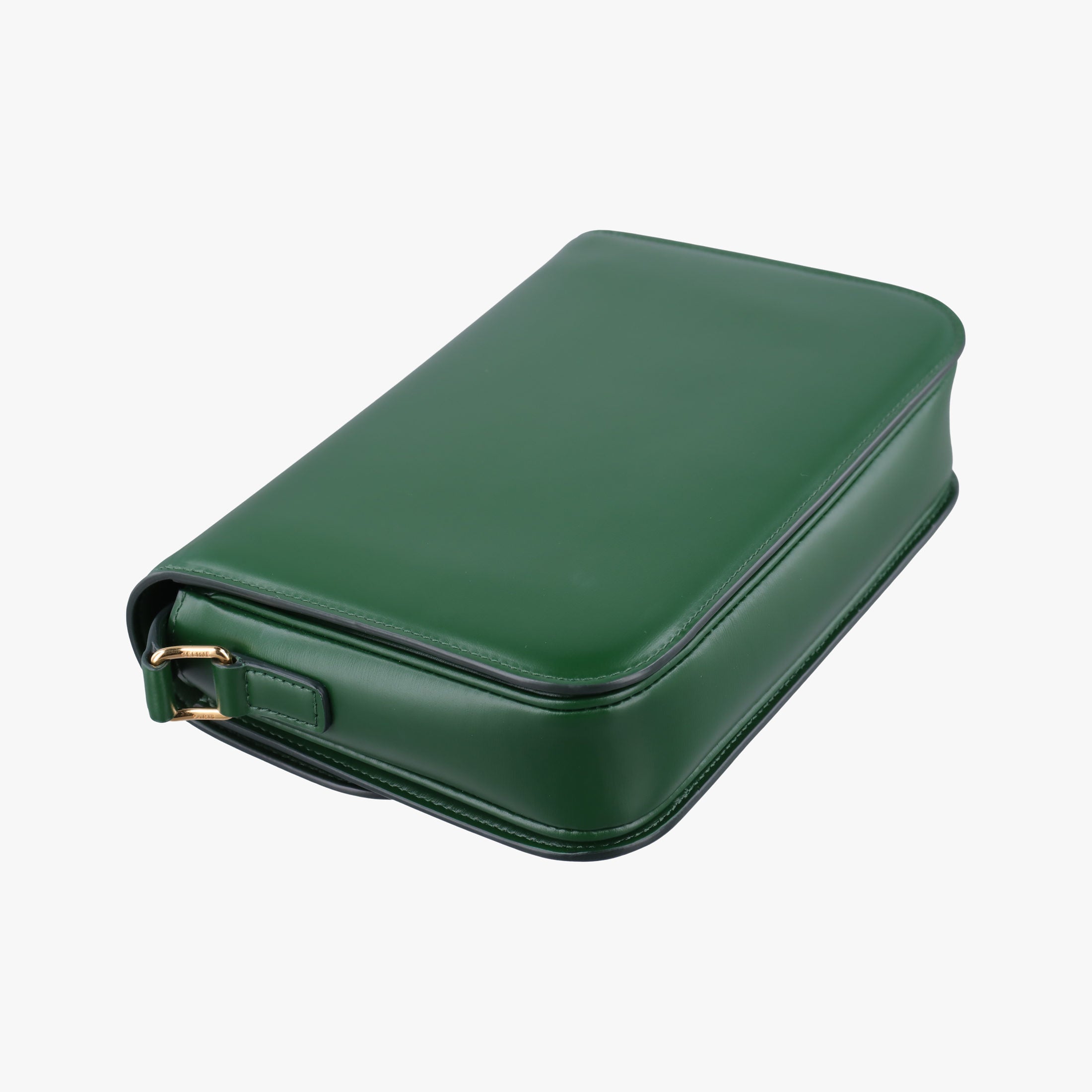 Pre-owned Celine Triomphe Green Leather  shoulderbag | stylenewstar
