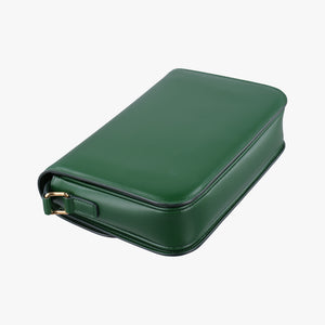 Pre-owned Celine Triomphe Green Leather  shoulderbag | stylenewstar