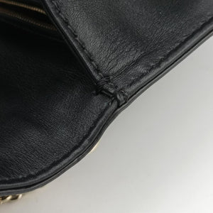 Pre-owned Valentino Rockstud Glam Lock Black Leather  shoulderbag | stylenewstar