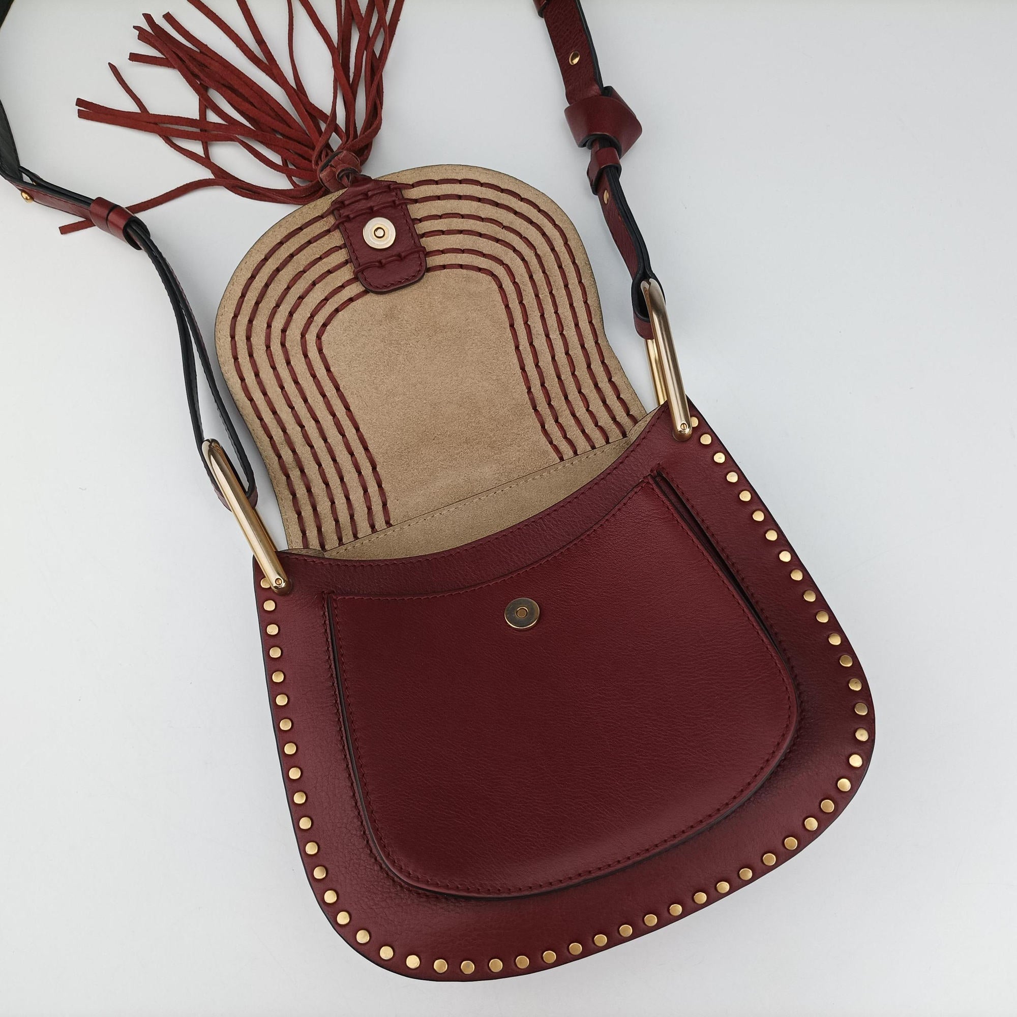 Vintage Chloe Hudson Burgundy leather  shoulderbag | stylenewstar