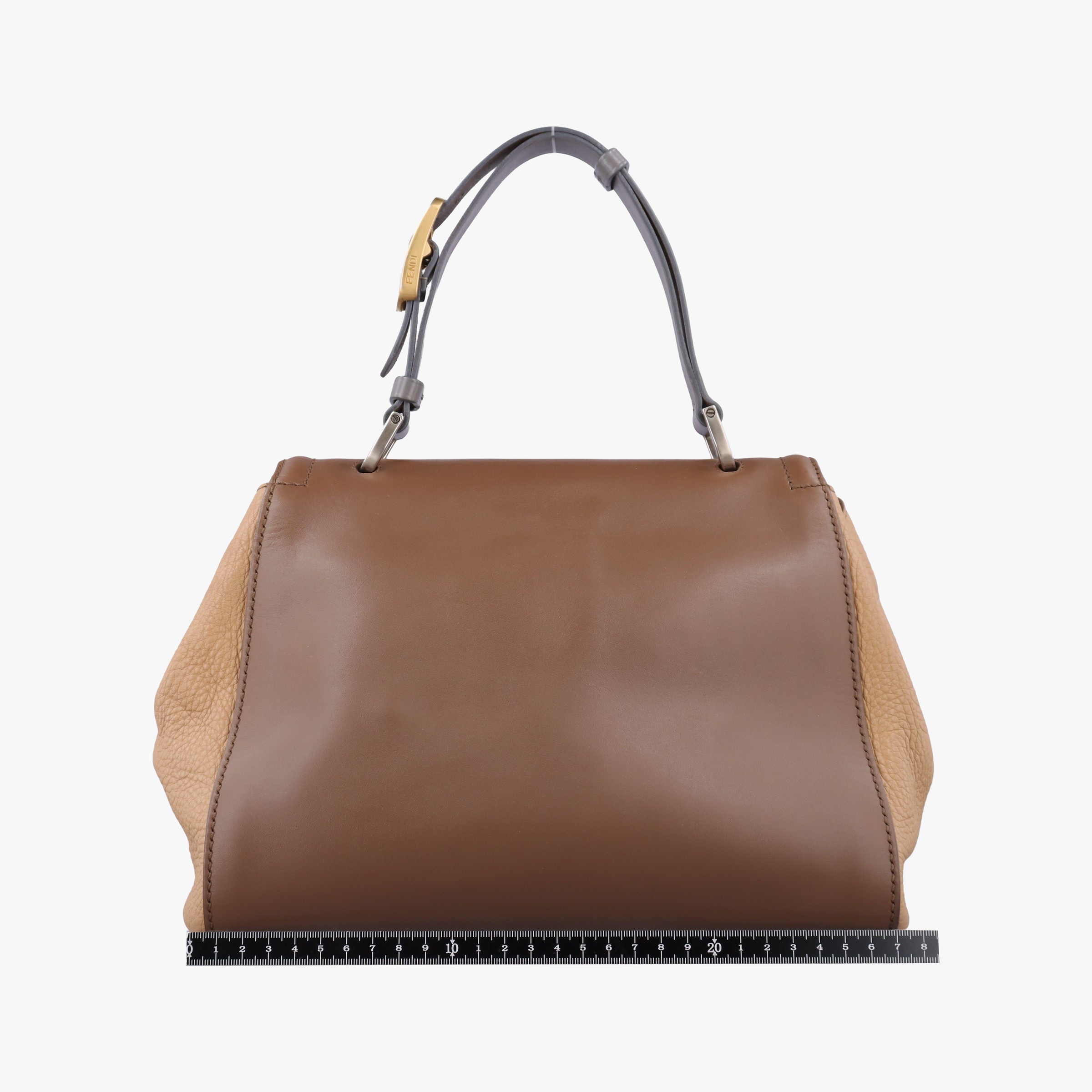 Secondhand Fendi SILVANA Brown × Beige Leather 8BN234 shoulderbag | stylenewstar