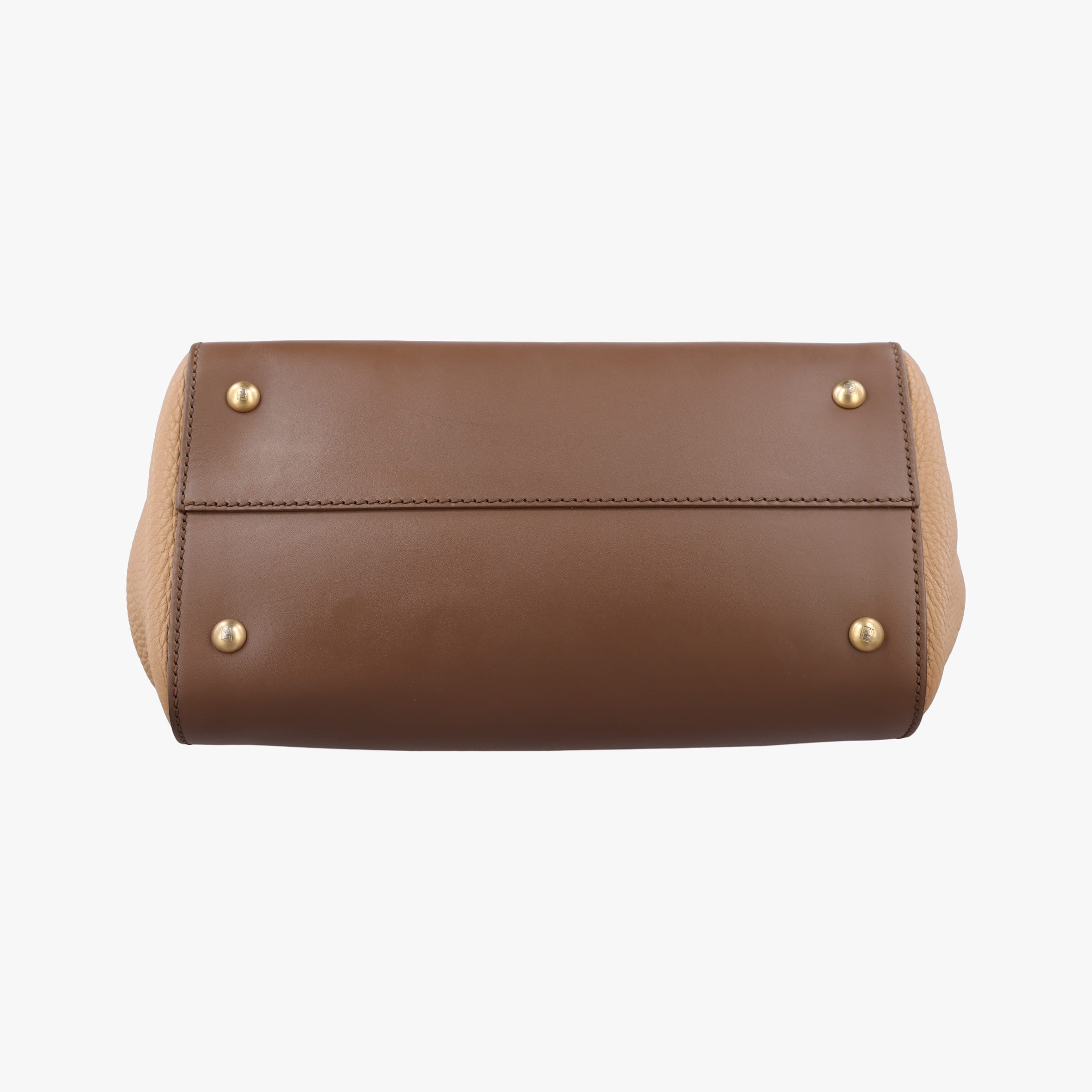 Secondhand Fendi SILVANA Brown × Beige Leather 8BN234 shoulderbag | stylenewstar