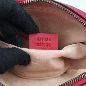 Pre-owned Gucci GG Marmont Red Leather 476434 bum bag/waist bag | stylenewstar