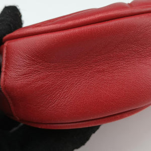 Pre-owned Gucci GG Marmont Red Leather 476434 bum bag/waist bag | stylenewstar