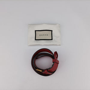 Pre-owned Gucci GG Marmont Red Leather 476434 bum bag/waist bag | stylenewstar
