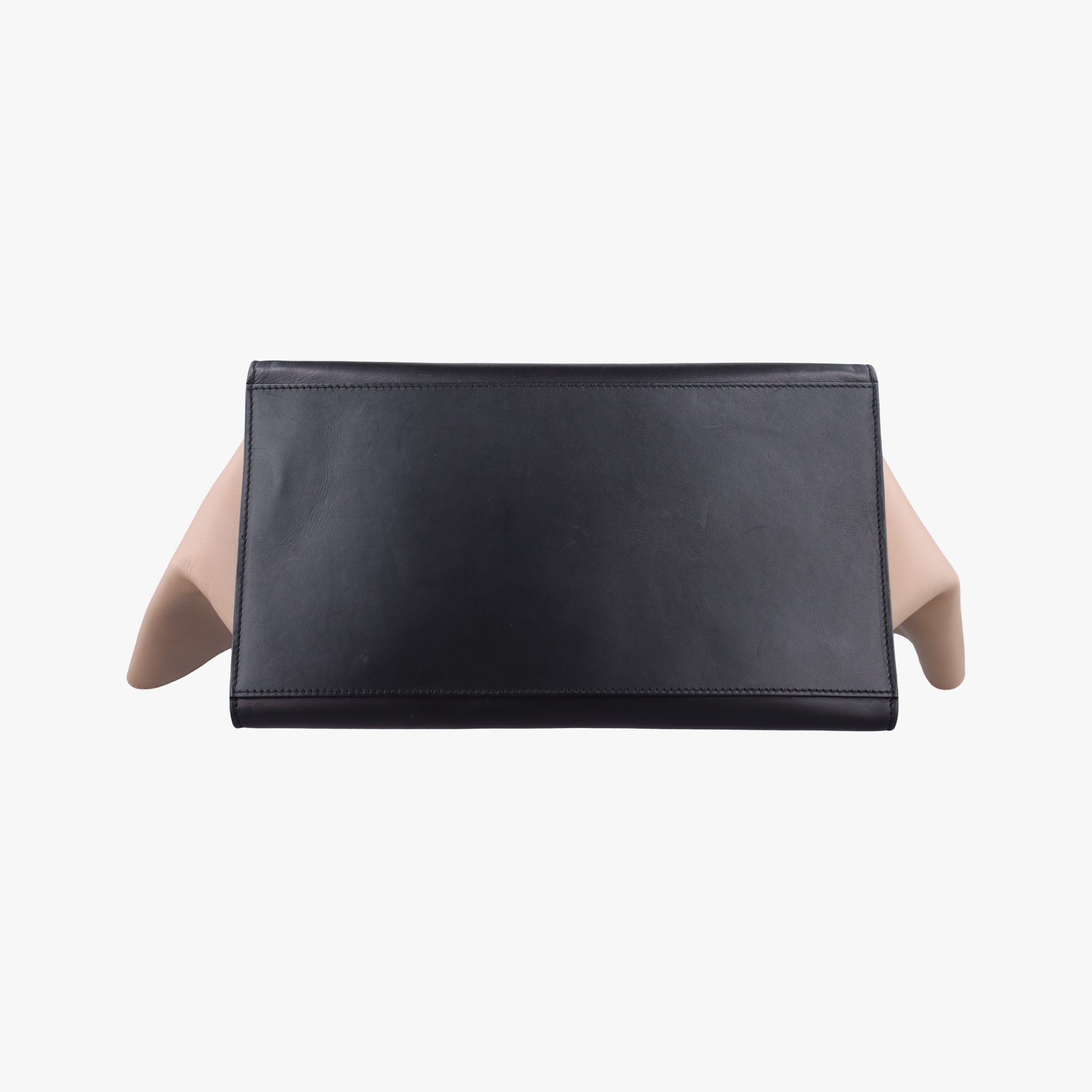 Pre-owned Celine Trapeze Blue ×beige ×Black Suede × leather  shoulderbag | stylenewstar