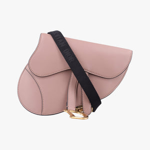 Pre-owned Christian Dior saddle Pink leather  bum bag/waist bag | stylenewstar