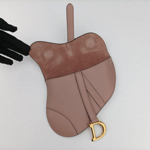 Pre-owned Christian Dior saddle Pink leather  bum bag/waist bag | stylenewstar