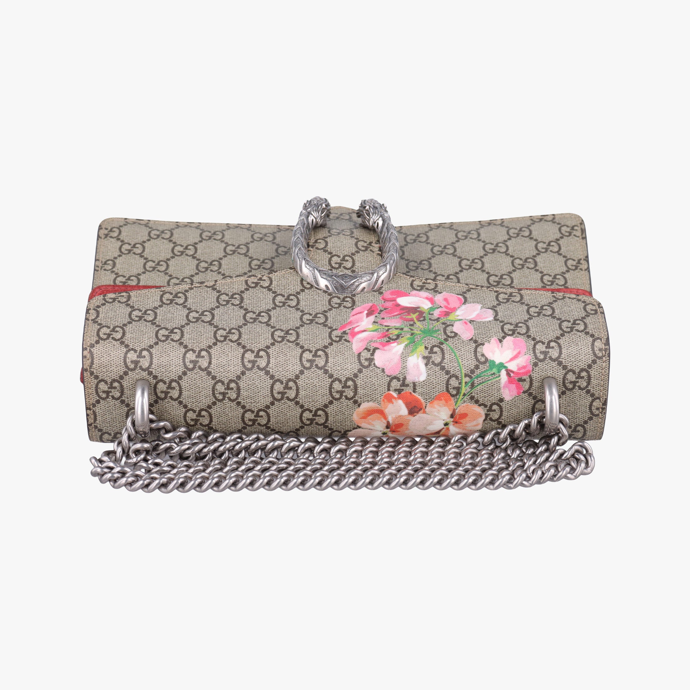 Pre-owned Gucci Dionysus BEIGE×RED×Multicolour PVC coated canvas × suede 400249 shoulderbag | stylenewstar