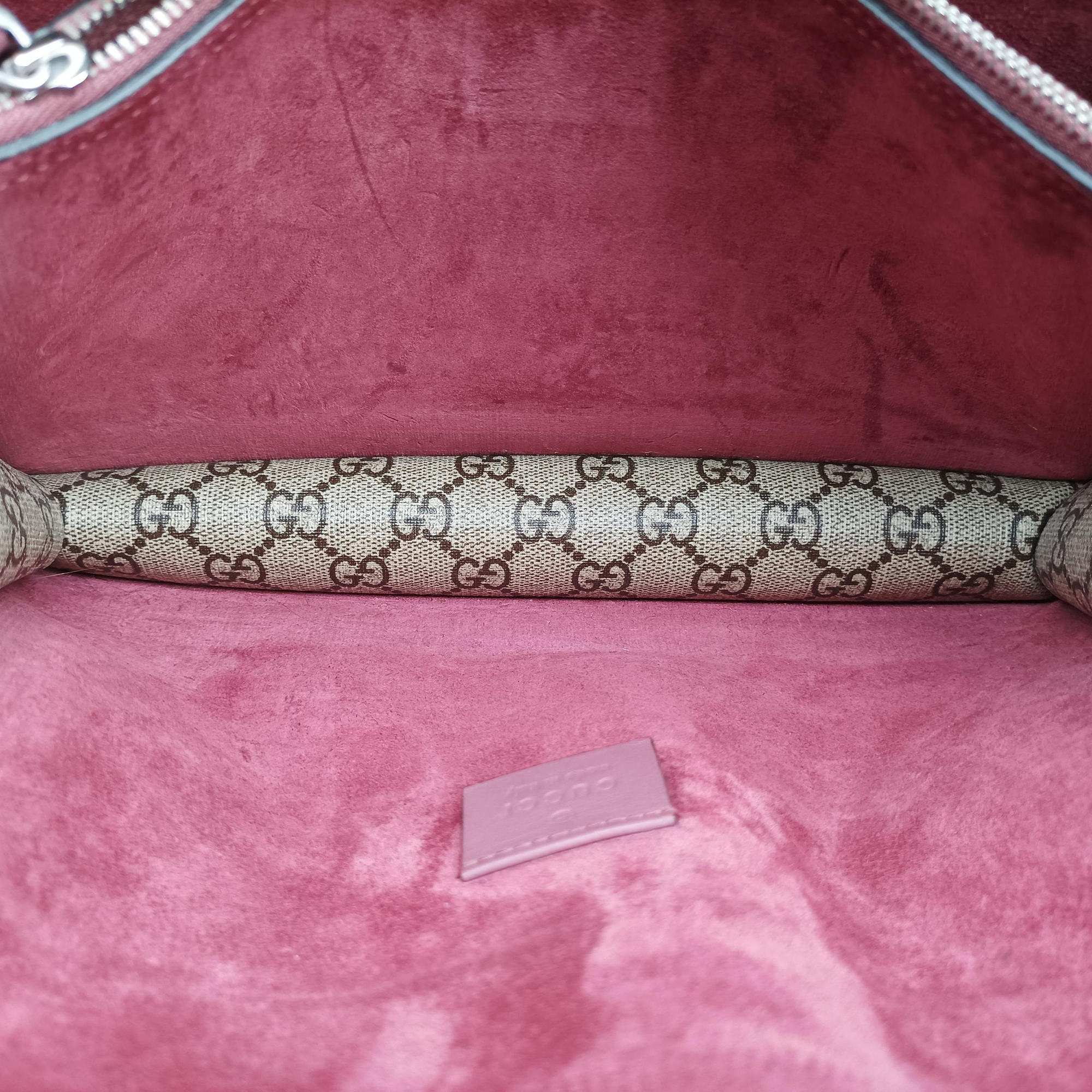 Pre-owned Gucci Dionysus BEIGE×RED×Multicolour PVC coated canvas × suede 400249 shoulderbag | stylenewstar