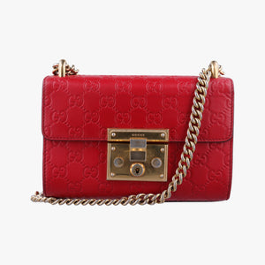 Pre-owned Gucci Padlock Red Leather 409487 shoulderbag | stylenewstar