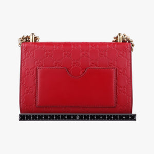 Pre-owned Gucci Padlock Red Leather 409487 shoulderbag | stylenewstar