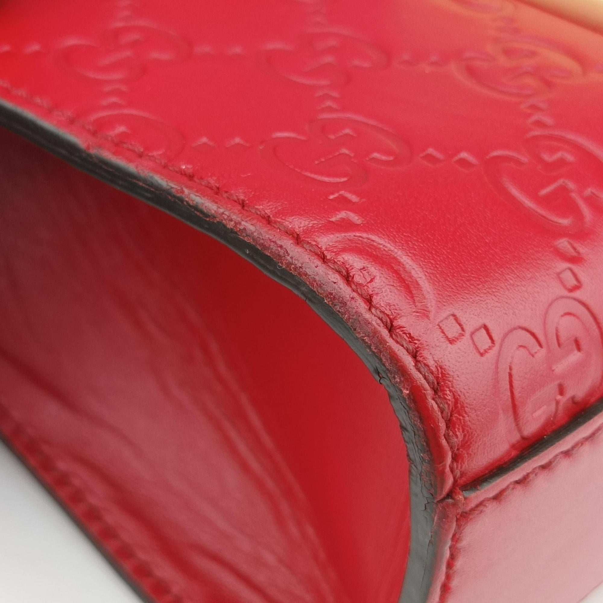Pre-owned Gucci Padlock Red Leather 409487 shoulderbag | stylenewstar