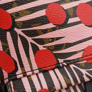 Pre-owned Louis Vuitton Palm Springs PM brown×SUGAR PINK POPPY Monogram Jungle dot M41981 backpack/rucksack | stylenewstar
