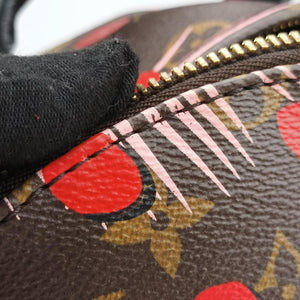 Pre-owned Louis Vuitton Palm Springs PM brown×SUGAR PINK POPPY Monogram Jungle dot M41981 backpack/rucksack | stylenewstar