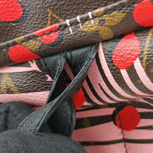 Pre-owned Louis Vuitton Palm Springs PM brown×SUGAR PINK POPPY Monogram Jungle dot M41981 backpack/rucksack | stylenewstar