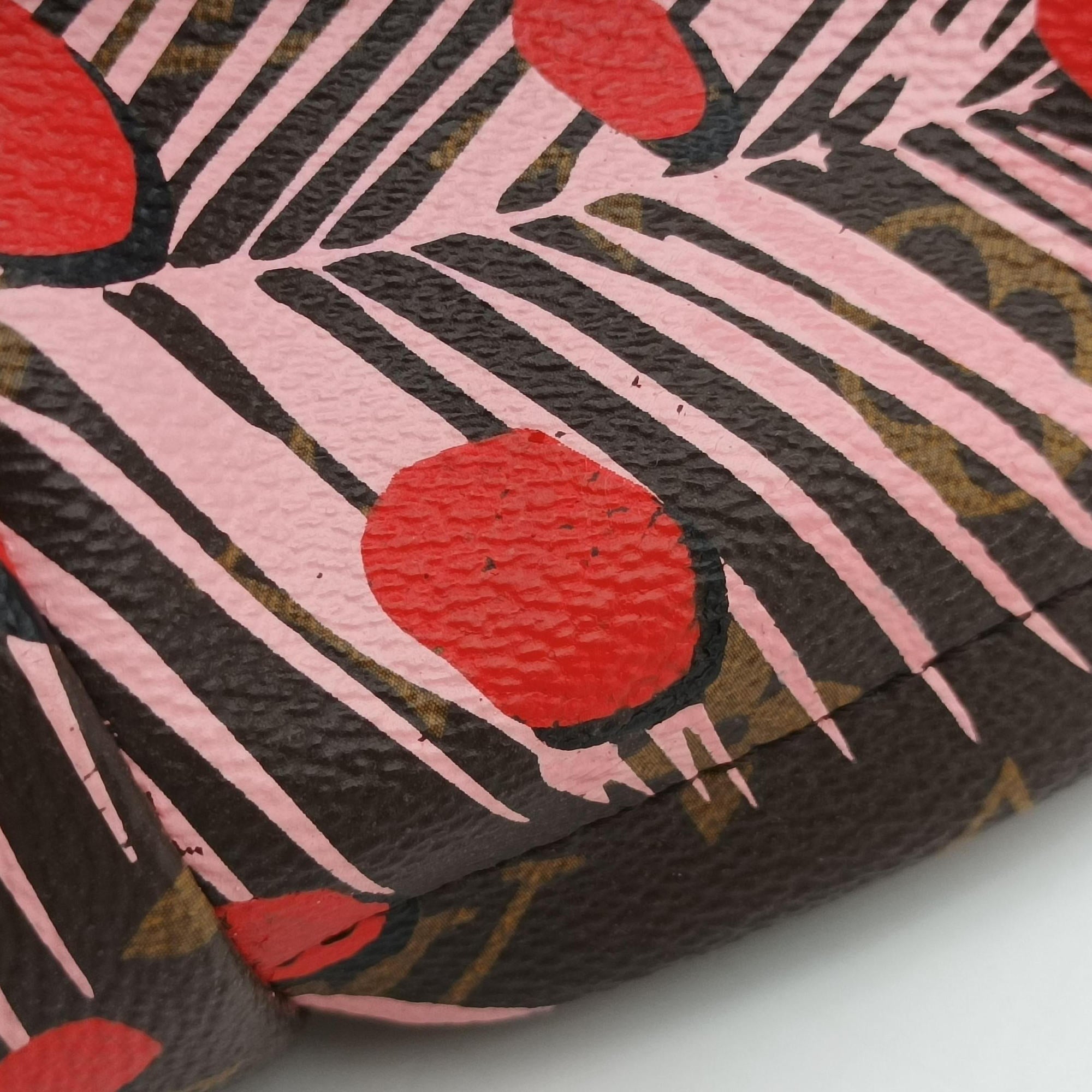 Pre-owned Louis Vuitton Palm Springs PM brown×SUGAR PINK POPPY Monogram Jungle dot M41981 backpack/rucksack | stylenewstar