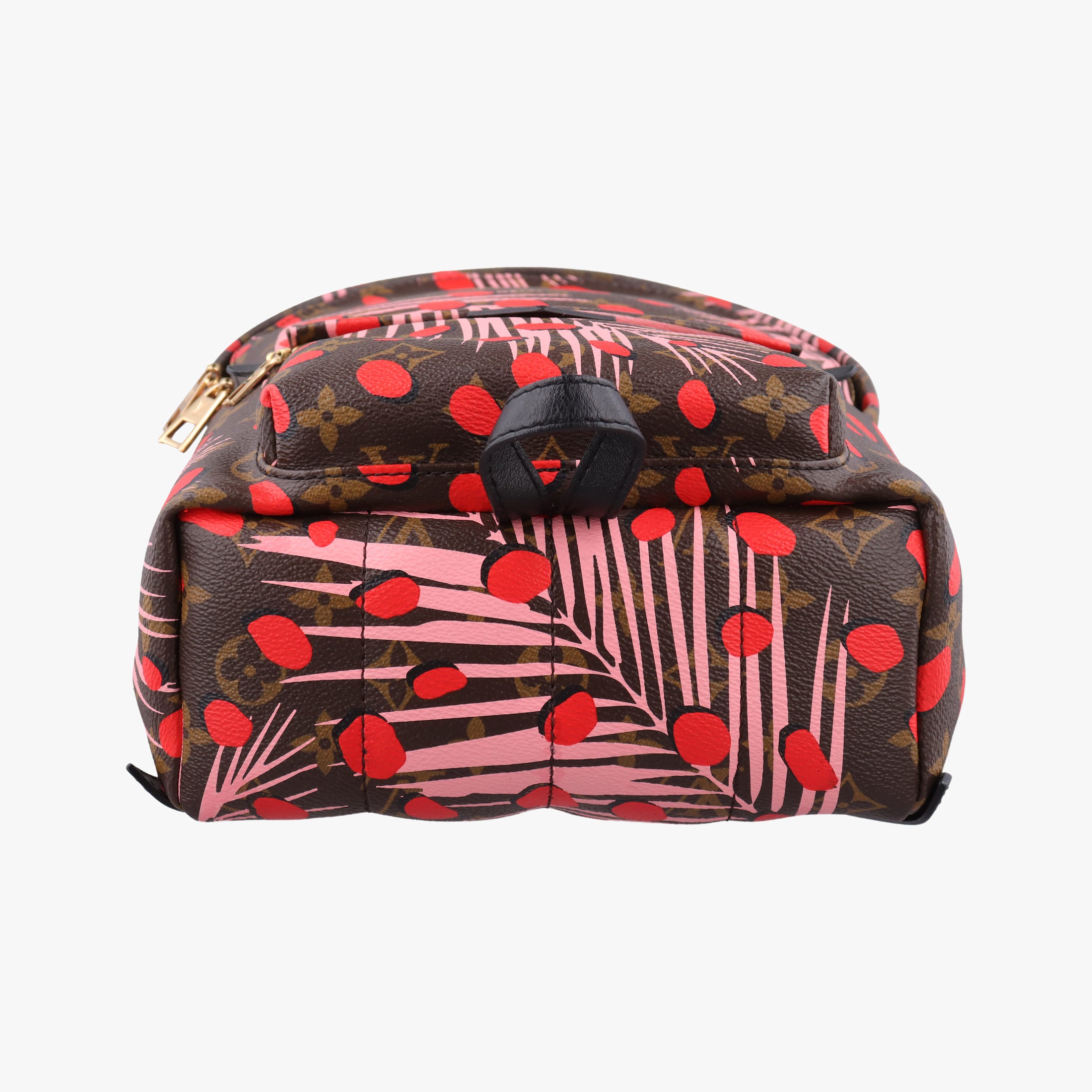 Pre-owned Louis Vuitton Palm Springs PM brown×SUGAR PINK POPPY Monogram Jungle dot M41981 backpack/rucksack | stylenewstar