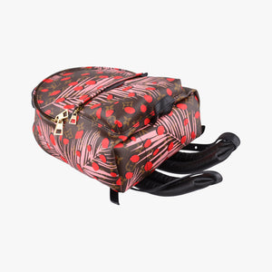 Pre-owned Louis Vuitton Palm Springs PM brown×SUGAR PINK POPPY Monogram Jungle dot M41981 backpack/rucksack | stylenewstar