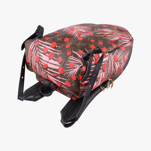 Pre-owned Louis Vuitton Palm Springs PM brown×SUGAR PINK POPPY Monogram Jungle dot M41981 backpack/rucksack | stylenewstar