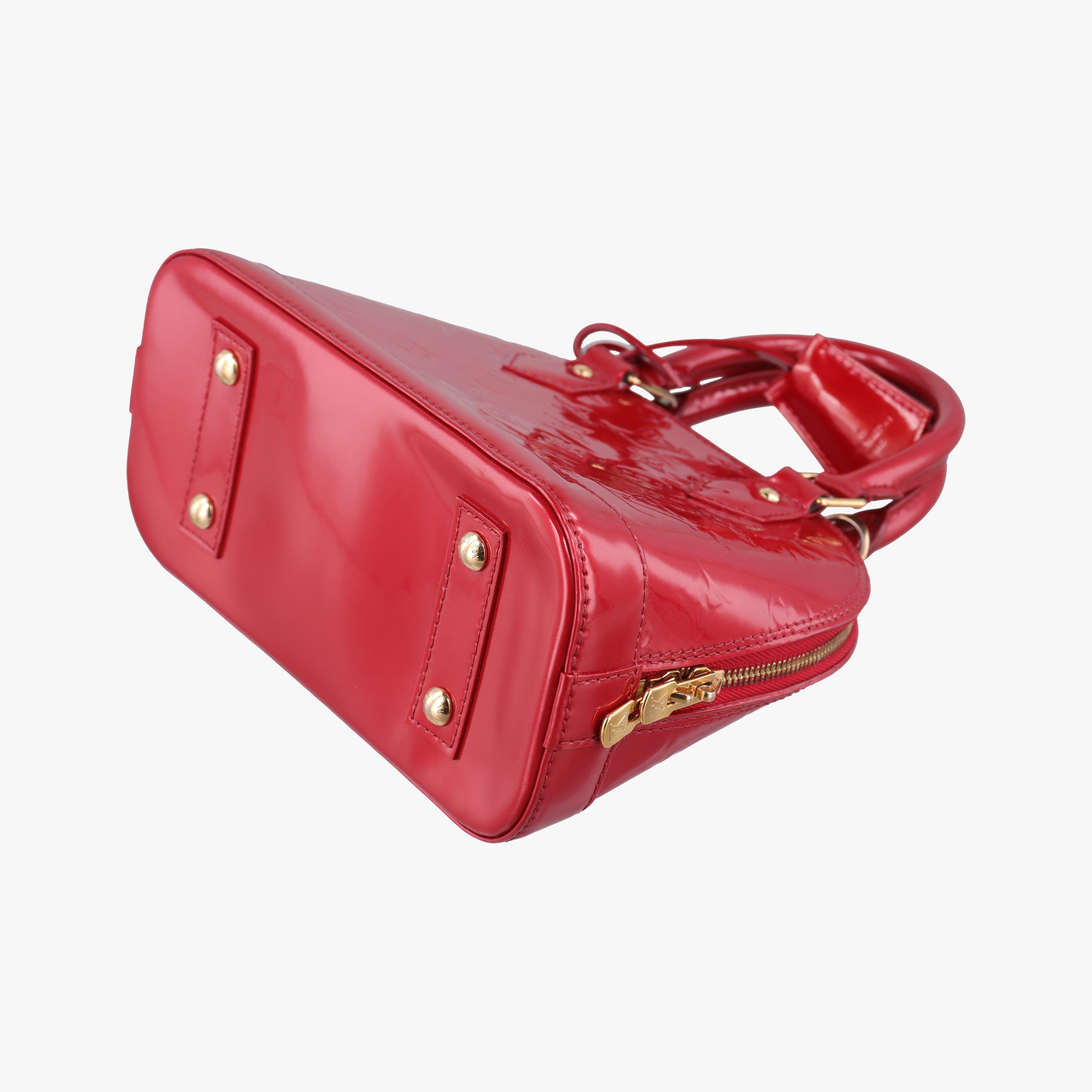 Pre-owned Louis Vuitton Alma BB pomme d'amour Vernis M91606 shoulderbag | stylenewstar