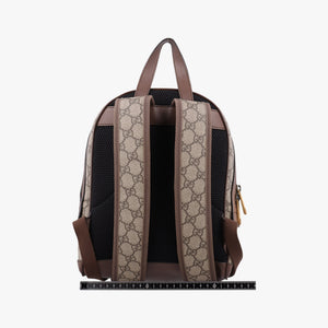 Pre-owned Gucci The Three Little Pigs Brown PVC coated canvas×leather 552884 backpack/rucksack | stylenewstar