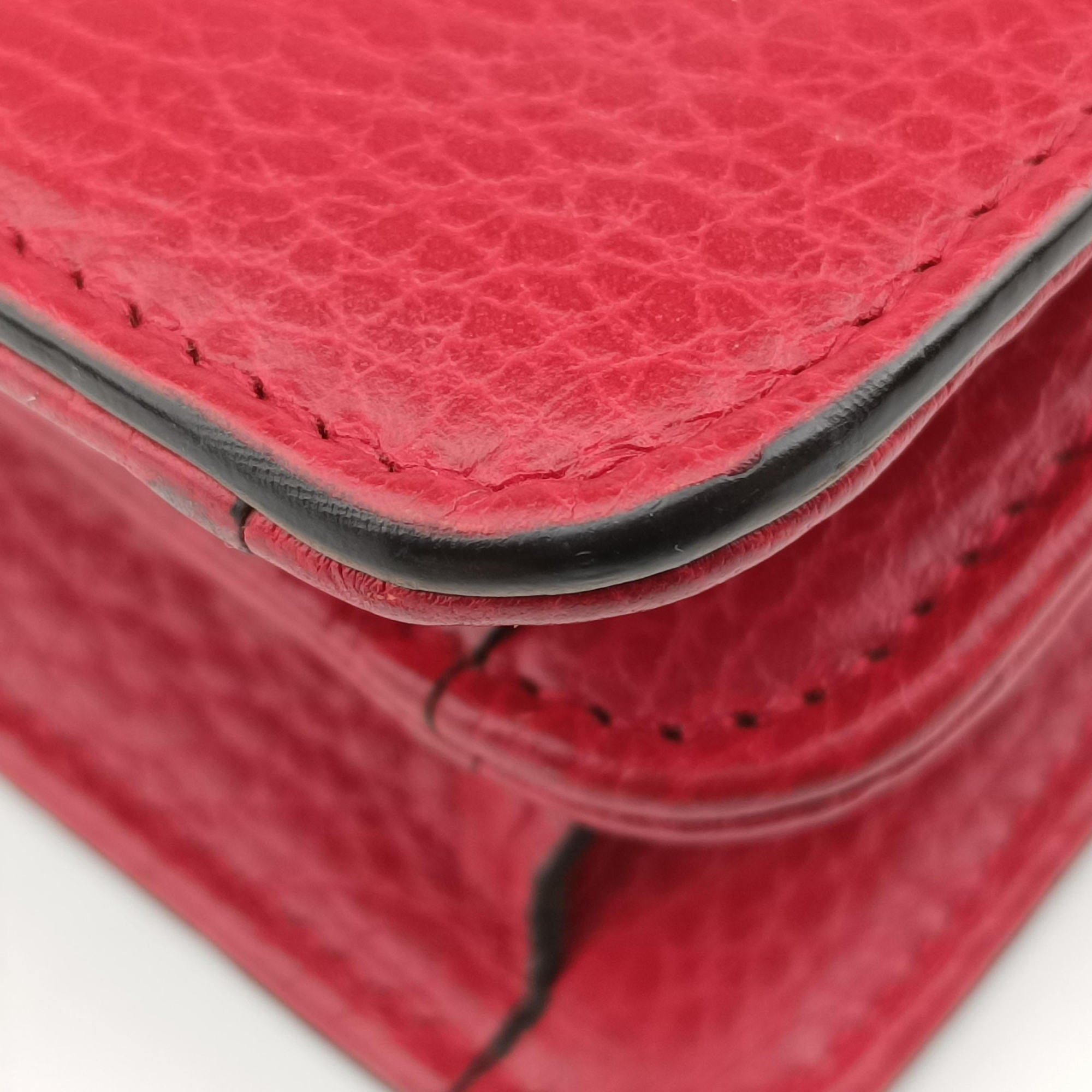 Pre-owned Gucci Interlocking G Red Leather 510304 shoulderbag | stylenewstar