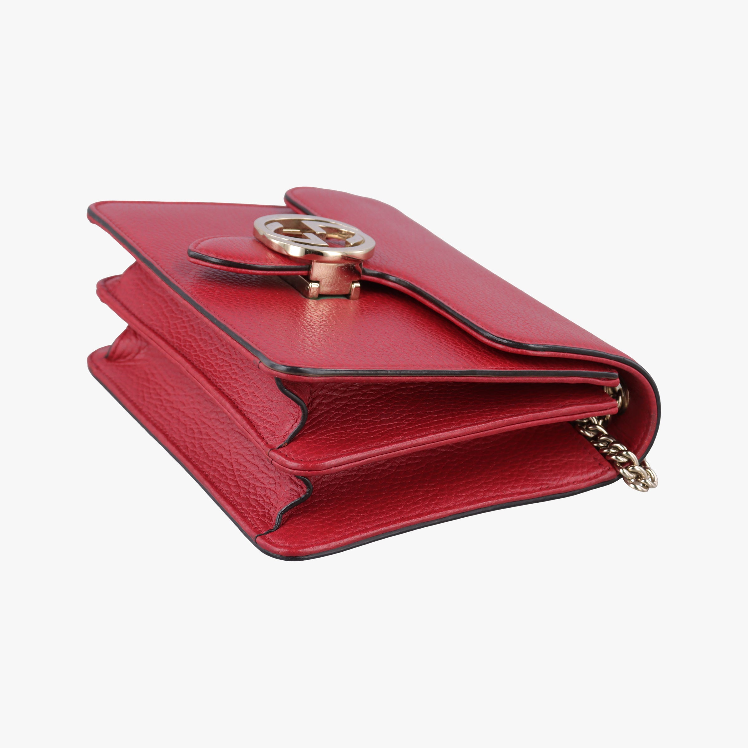 Pre-owned Gucci Interlocking G Red Leather 510304 shoulderbag | stylenewstar