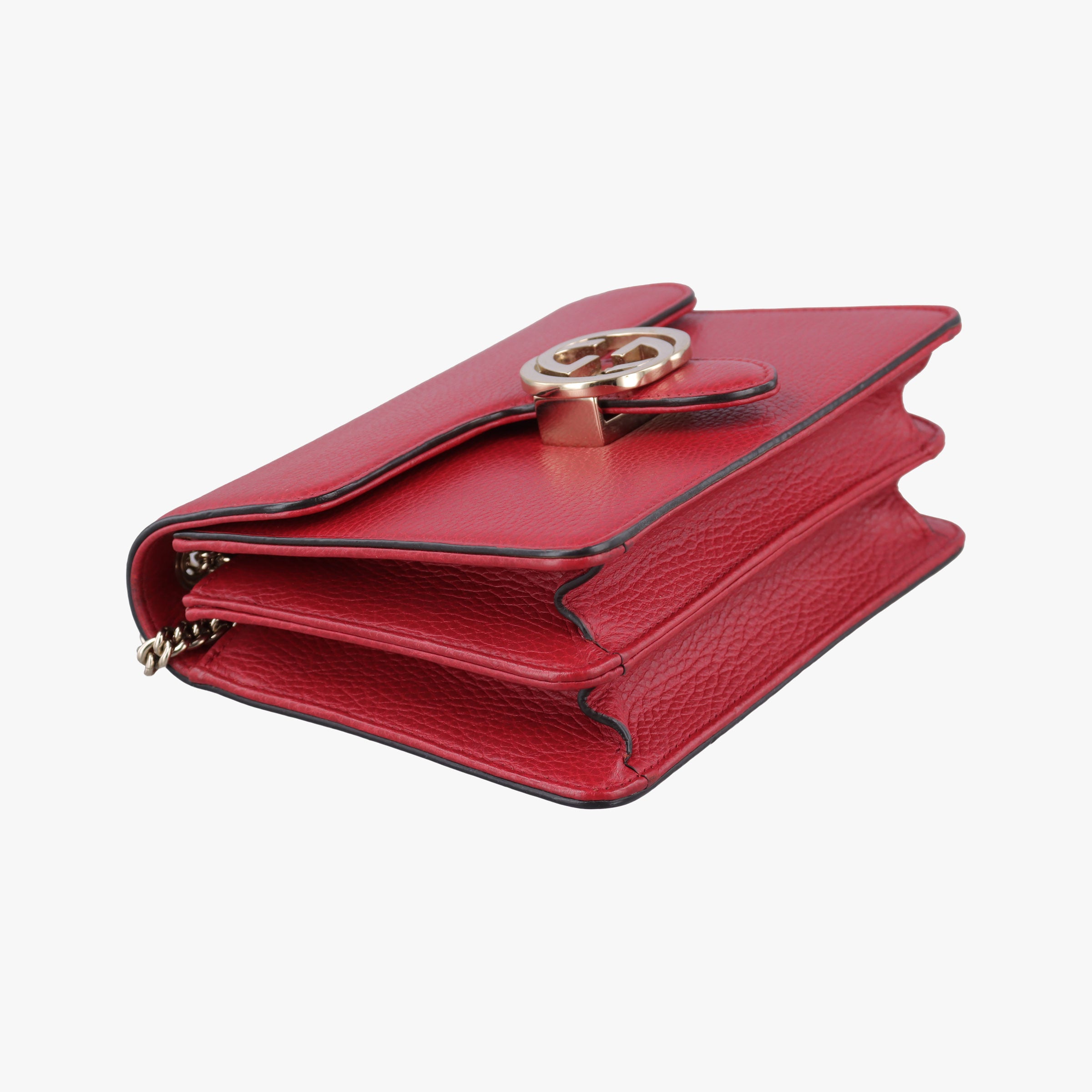 Pre-owned Gucci Interlocking G Red Leather 510304 shoulderbag | stylenewstar
