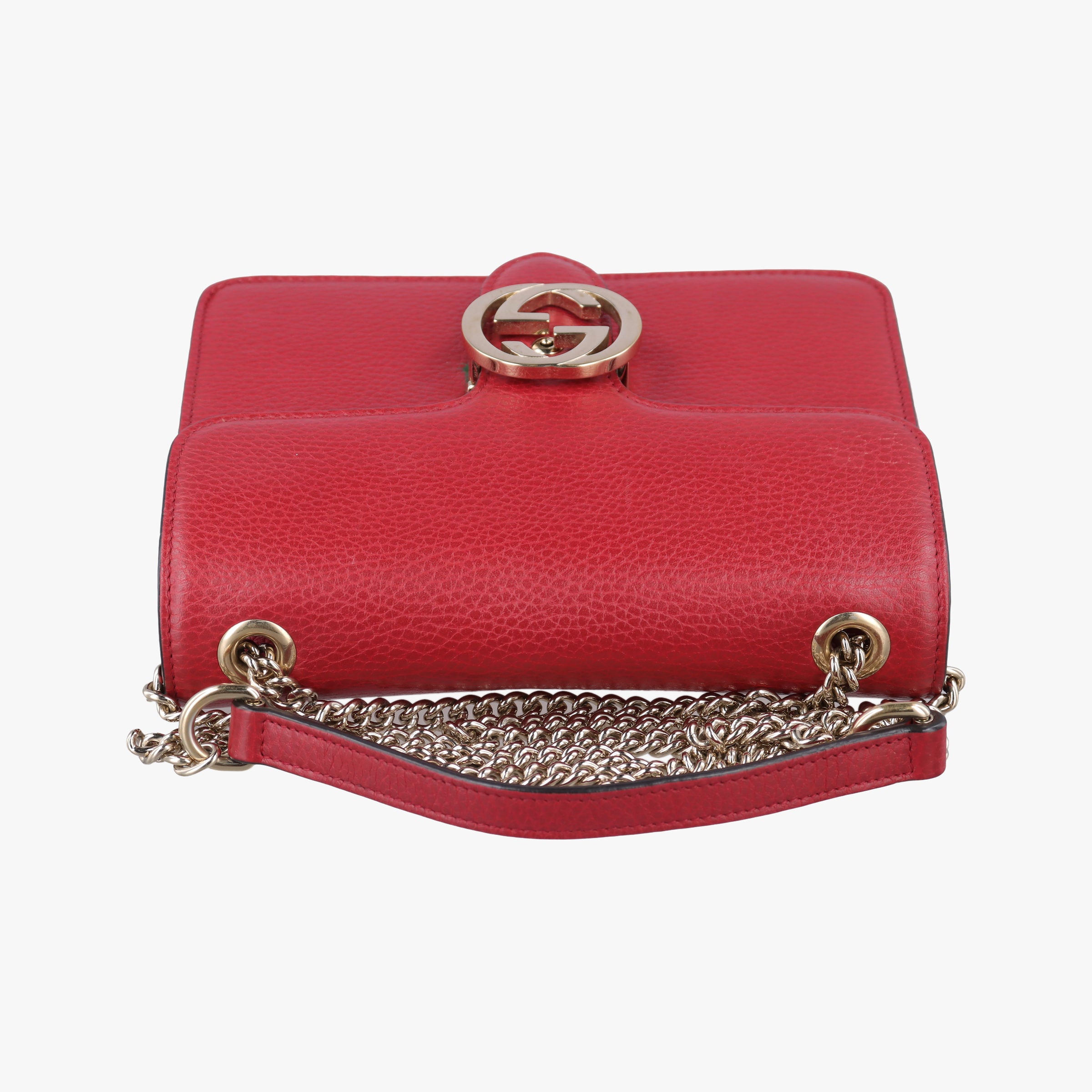 Pre-owned Gucci Interlocking G Red Leather 510304 shoulderbag | stylenewstar