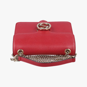Pre-owned Gucci Interlocking G Red Leather 510304 shoulderbag | stylenewstar