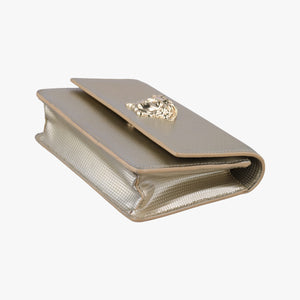 Pre-owned VERSACE medusa Golden Leather  shoulderbag | stylenewstar