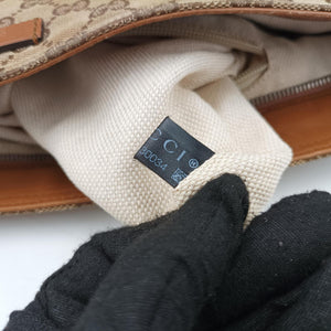 Pre-owned Gucci GG Canvas Brown canvas×leather 308930 shoulderbag | stylenewstar