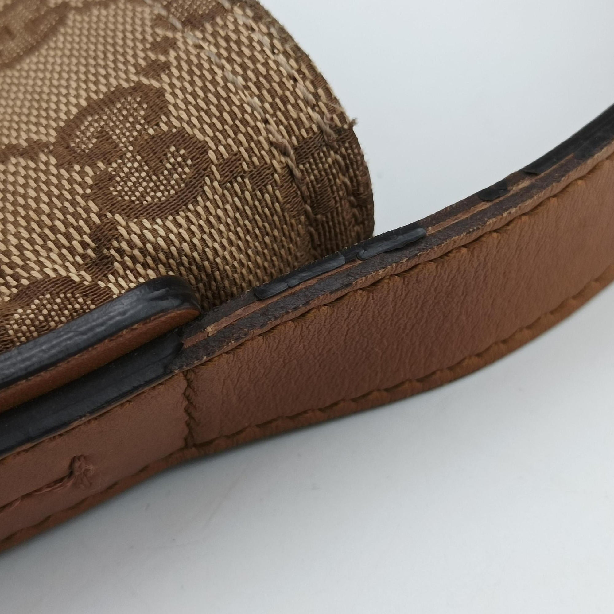 Pre-owned Gucci GG Canvas Brown canvas×leather 308930 shoulderbag | stylenewstar