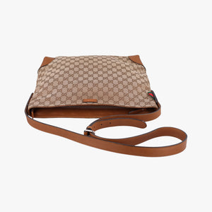 Pre-owned Gucci GG Canvas Brown canvas×leather 308930 shoulderbag | stylenewstar