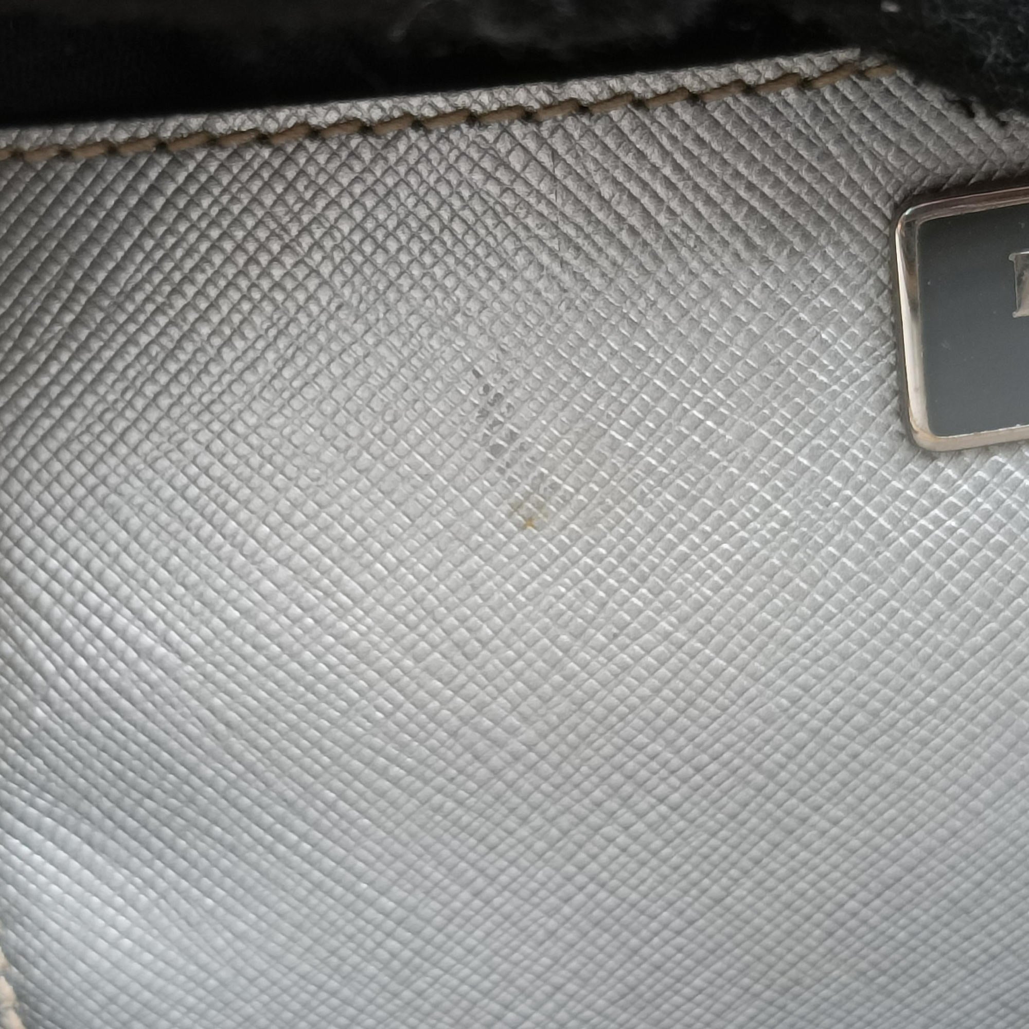 Pre-owned Prada Galleria Silver SAFFIANO Leather BN1874 shoulderbag | stylenewstar