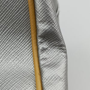 Pre-owned Prada Galleria Silver SAFFIANO Leather BN1874 shoulderbag | stylenewstar
