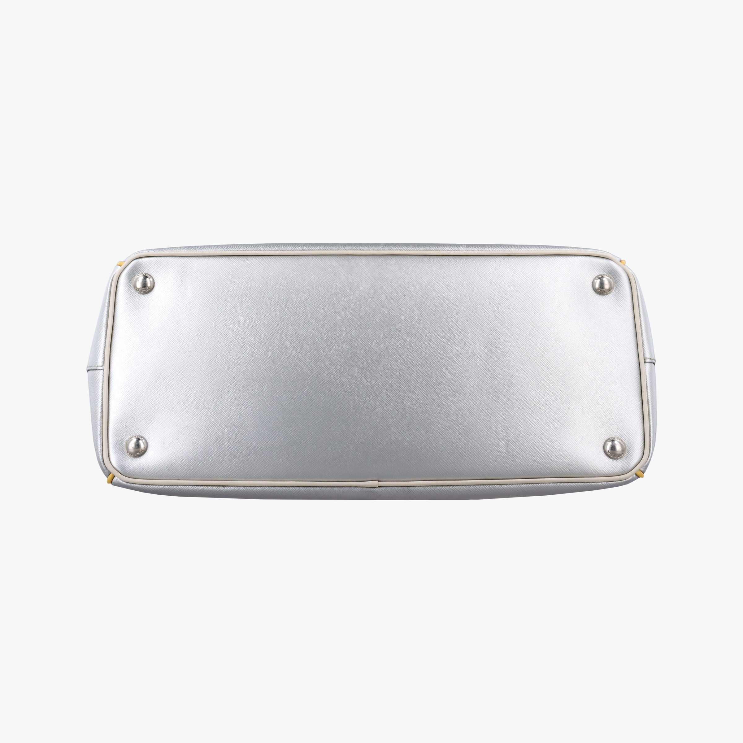 Pre-owned Prada Galleria Silver SAFFIANO Leather BN1874 shoulderbag | stylenewstar