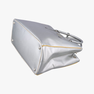 Pre-owned Prada Galleria Silver SAFFIANO Leather BN1874 shoulderbag | stylenewstar