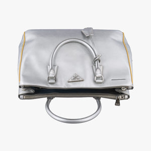 Pre-owned Prada Galleria Silver SAFFIANO Leather BN1874 shoulderbag | stylenewstar