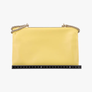Pre-owned Valentino Rockstud Va Va Voom Yellow Leather  shoulderbag | stylenewstar