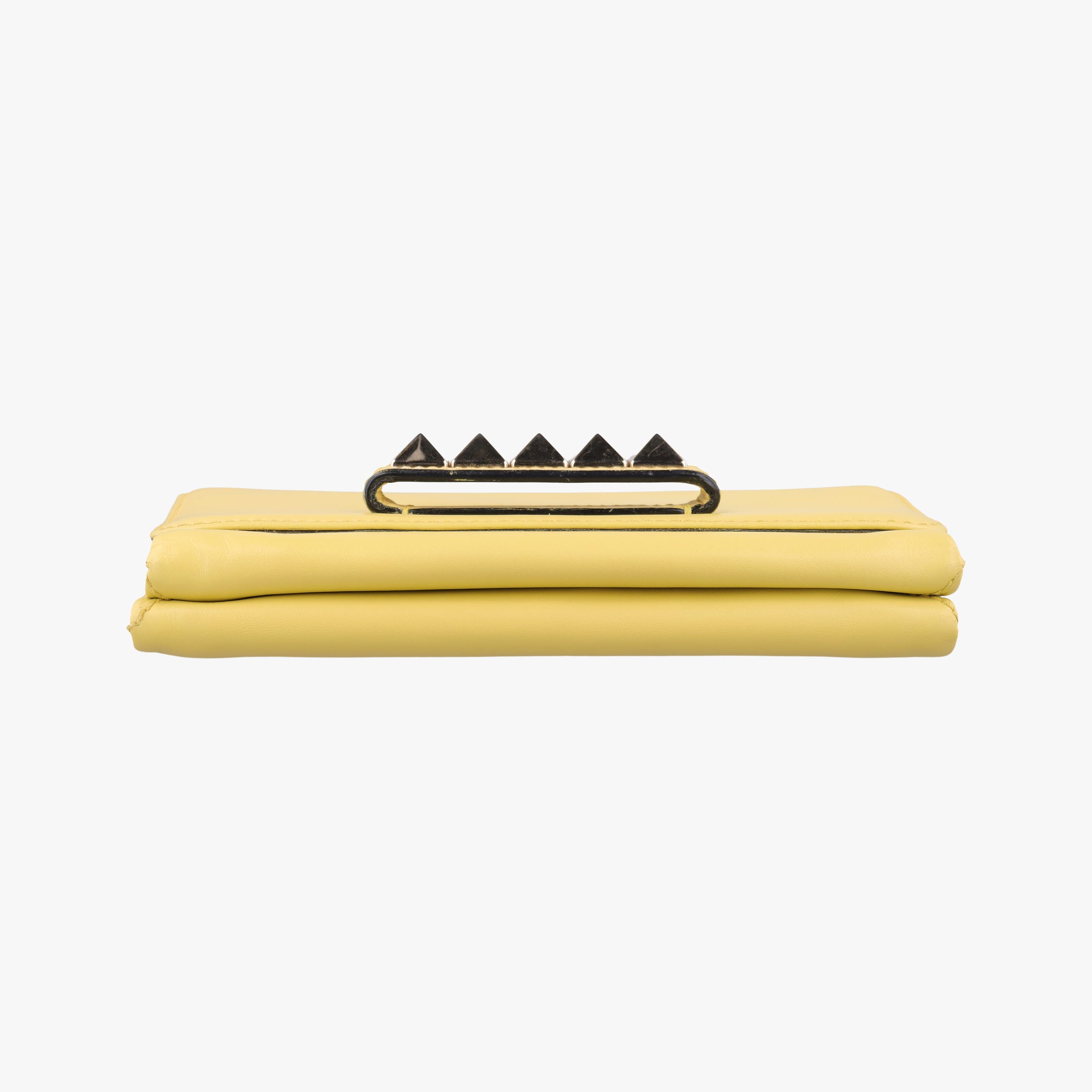 Pre-owned Valentino Rockstud Va Va Voom Yellow Leather  shoulderbag | stylenewstar