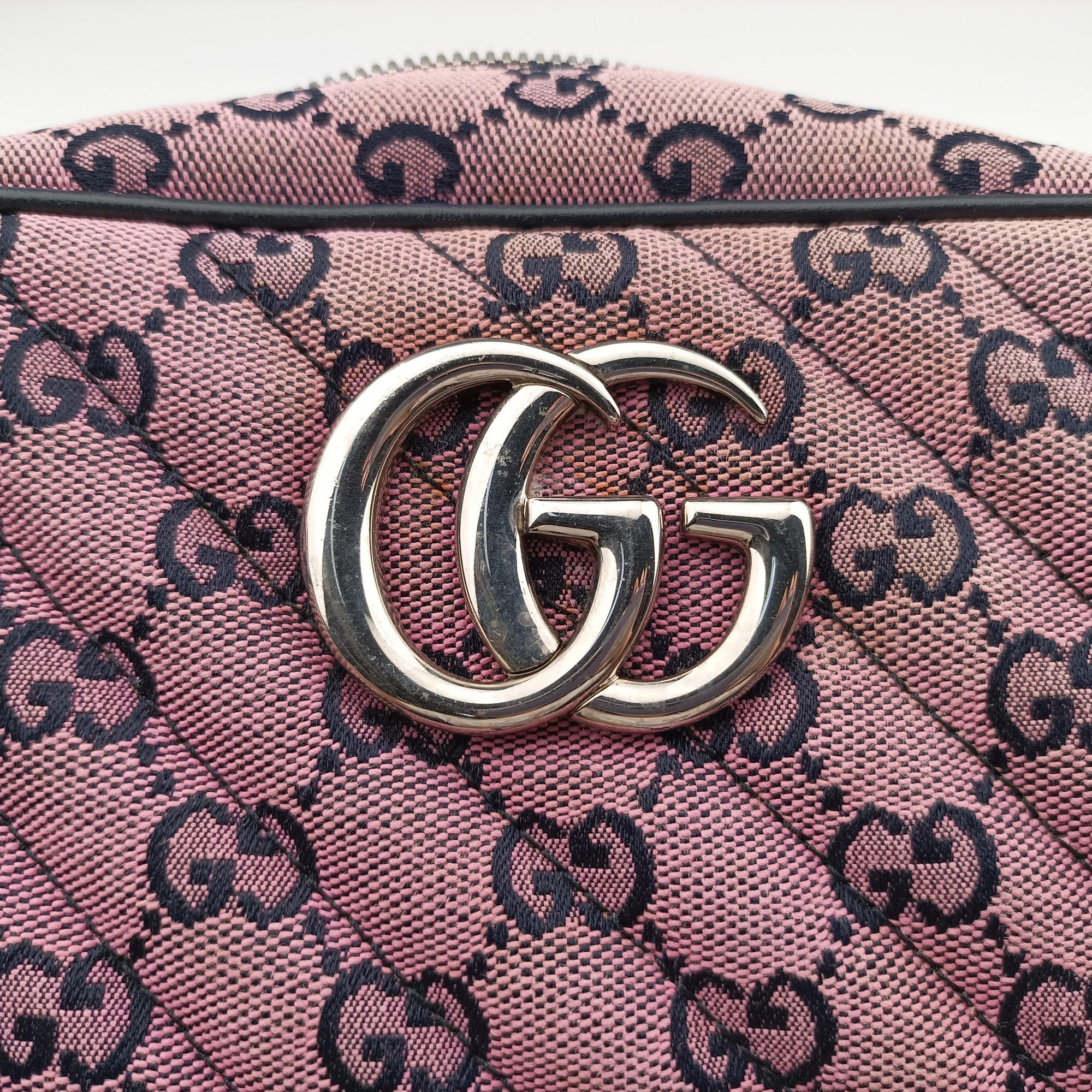 Vintage Gucci GG Marmont Purple canvas 447632 shoulderbag | stylenewstar