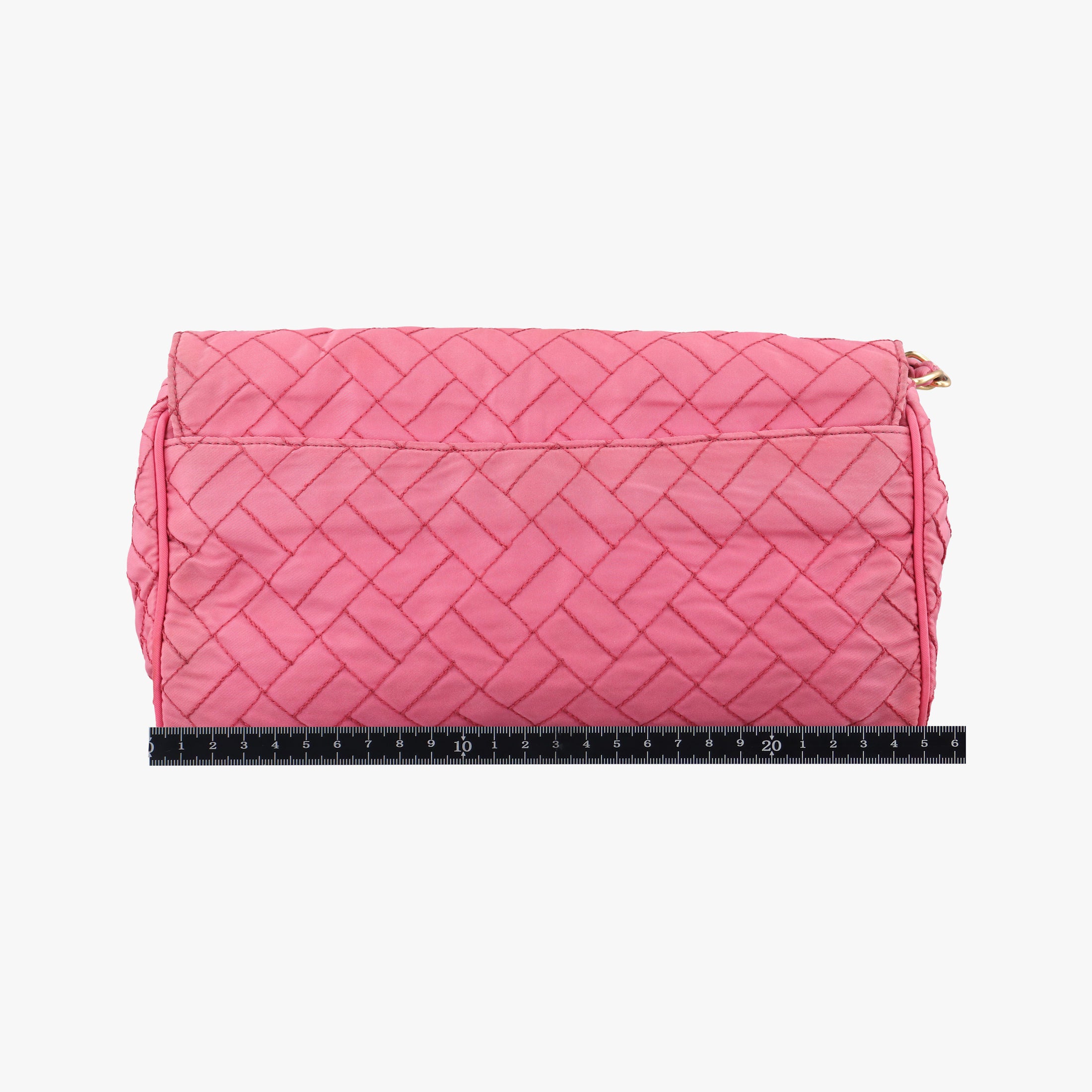 Pre-owned Prada Chain Quilting Flap Pink nylon  shoulderbag | stylenewstar