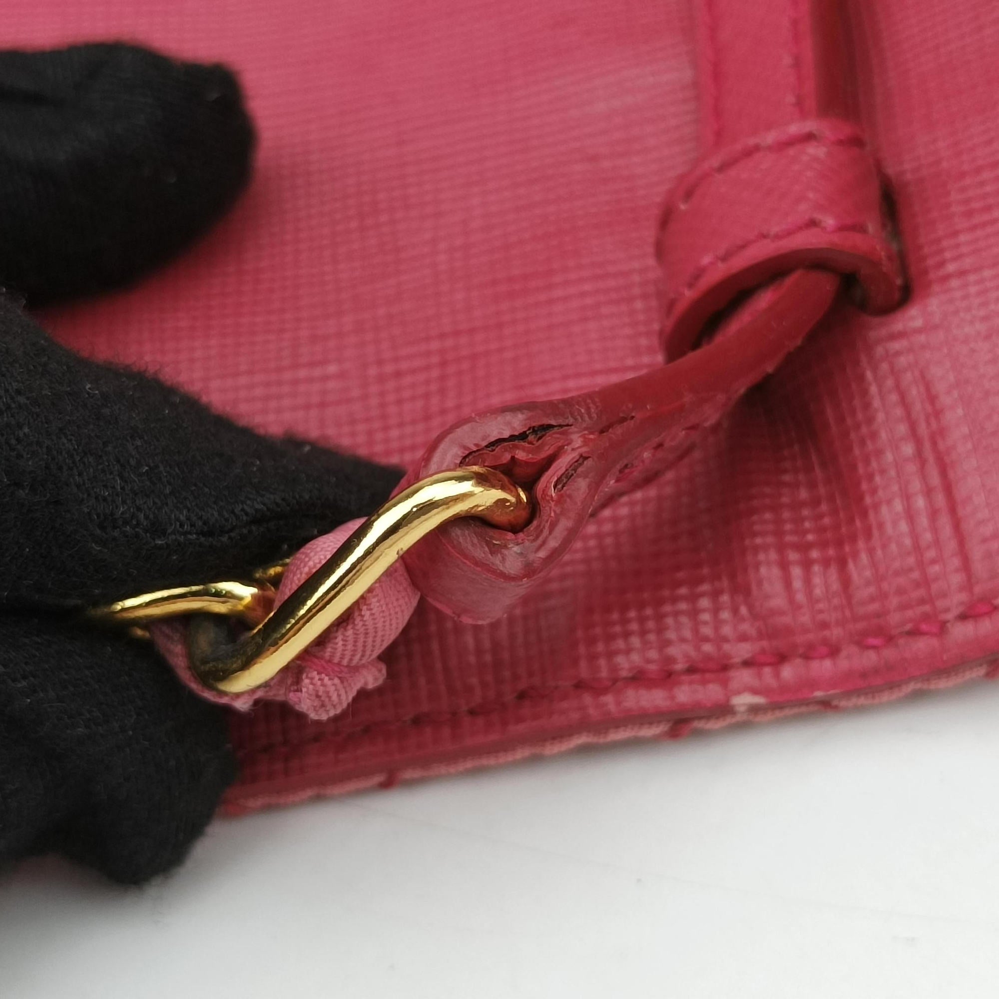 Pre-owned Prada Chain Quilting Flap Pink nylon  shoulderbag | stylenewstar