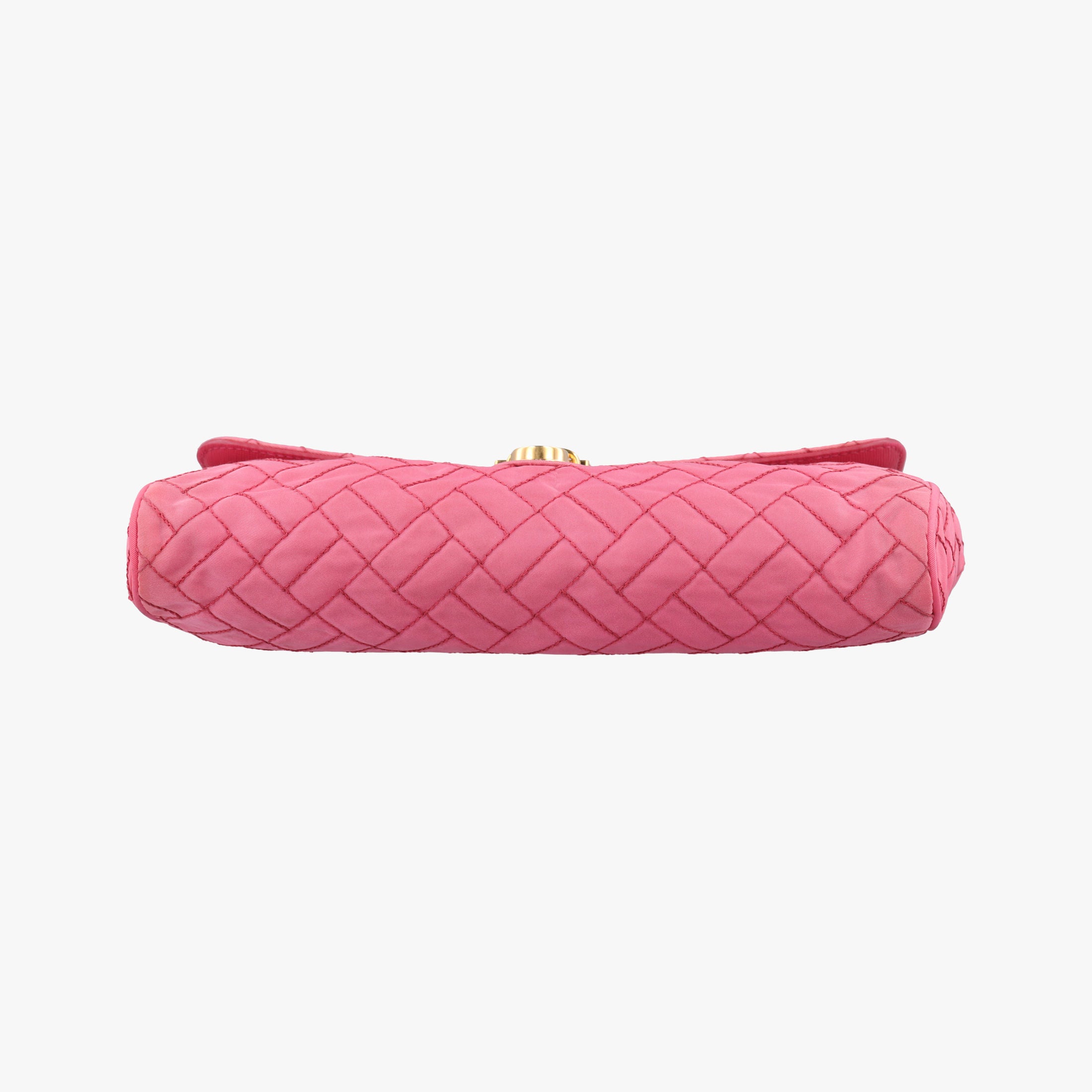 Pre-owned Prada Chain Quilting Flap Pink nylon  shoulderbag | stylenewstar