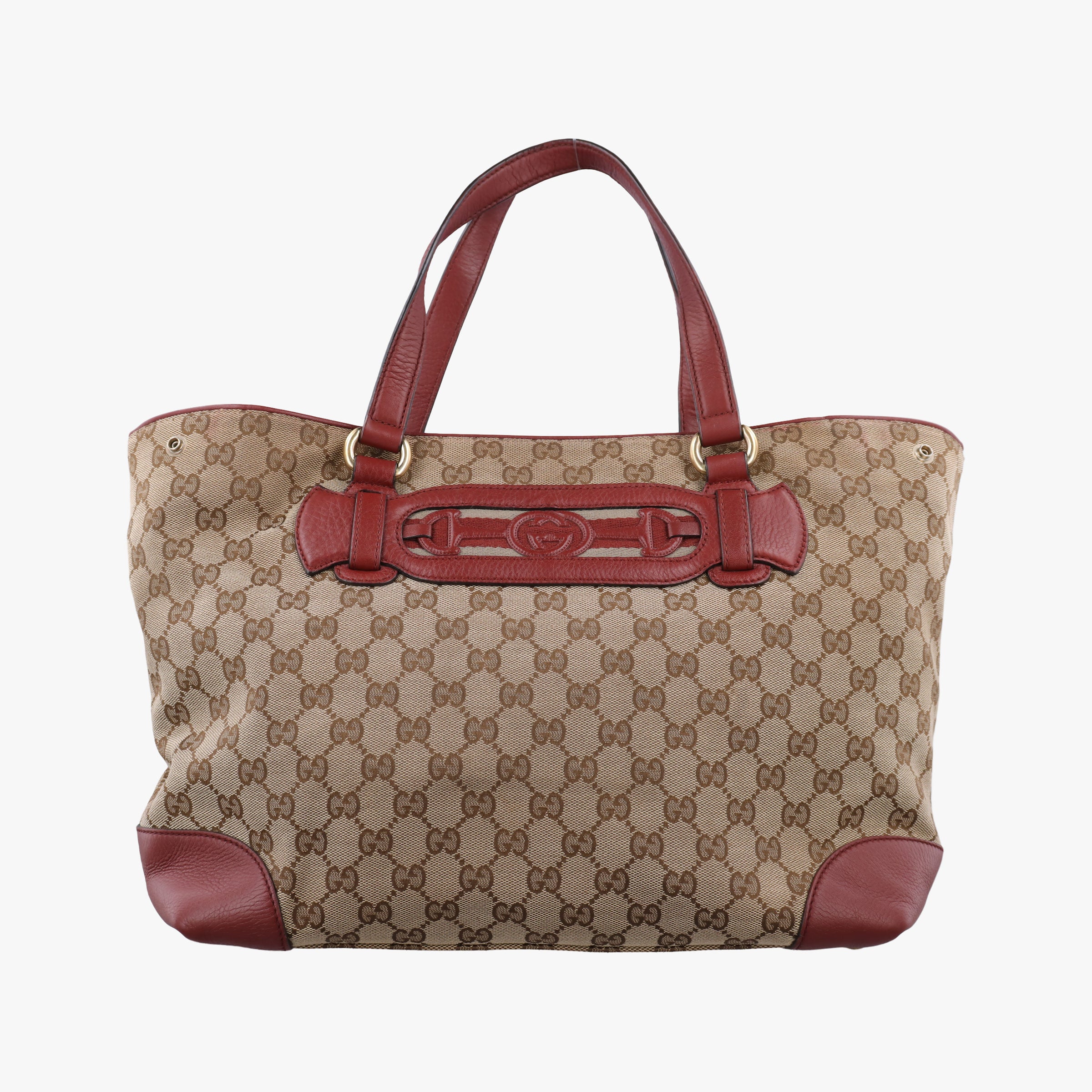 Secondhand Gucci GG Canvas Sherry Red×Beige canvas×leather 296850 handbag | stylenewstar