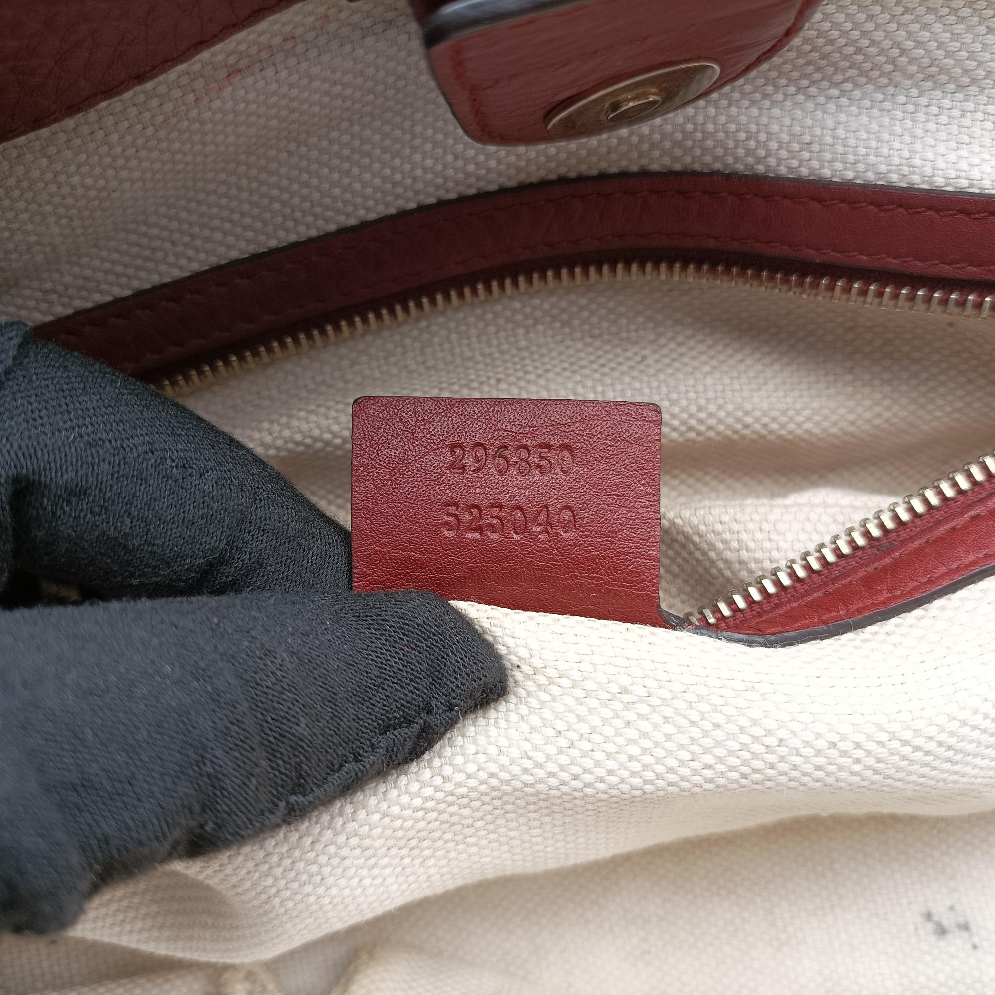 Secondhand Gucci GG Canvas Sherry Red×Beige canvas×leather 296850 handbag | stylenewstar